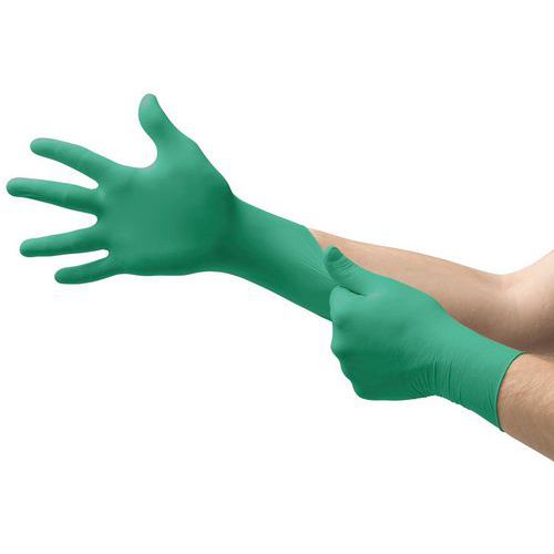 Lot de 100 - Ansell 100 Gants Jetables Nitrile Protection Chimique Touchntuff® 92-600 - Ansell
