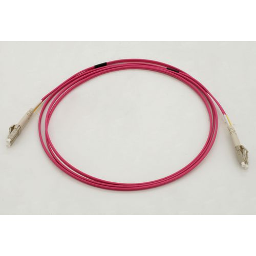 Bluelan - Câble Fibre Optique OM4 Duplex LC/LC Rouge 1m - Connexion Réseau Télécom
