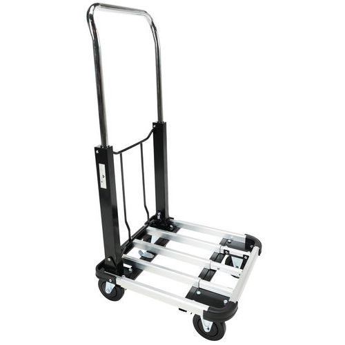 Chariot aluminium pliant - Capacité 150 kg - 7.8 kg - Roulettes 100 mm - Idéal manutention