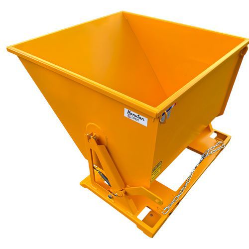 Manutan Expert - Benne basculante sur socle 370 L Jaune - Charge max 540 kg - Garantie 10 ans