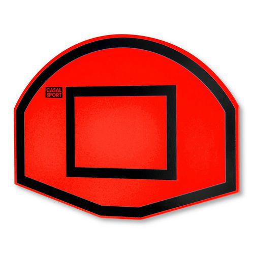 Panneau de basket demi-lune 120x90cm Rouge - Polyester - Entraînement club - Norme EN 1270