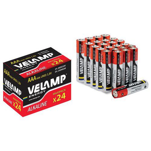 Lot De 24 Piles Alcalines Lr03 (aaa) - Velamp
