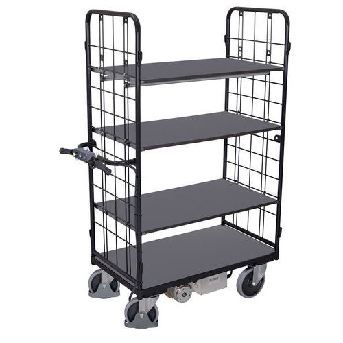 Actiwork - Chariot Électrique B-Well 4 Plateaux Bois 500kg - 1000x700mm - Éco-responsable CE