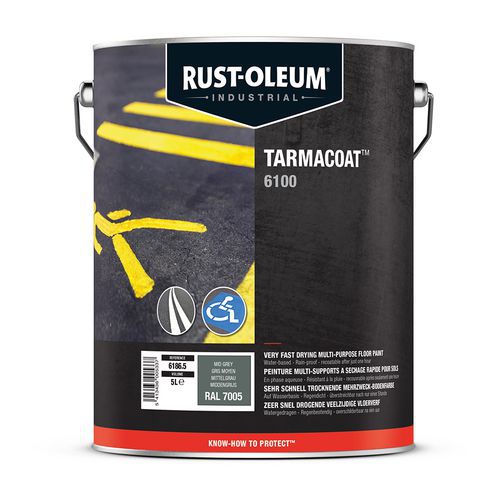 Lot de 2 - Peinture Tarmacoat Multi-supports 5l Gris Souris Ral7005