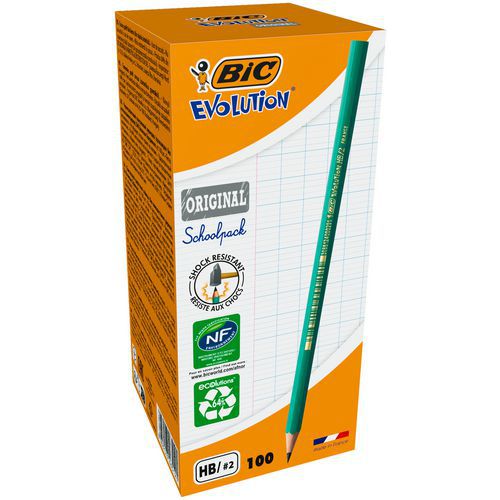 BIC Lot de 100 crayons à papier HB
