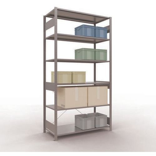Schulte - Rayonnage Easy-Fix Départ - 2500x1000x600mm Galvanisé - 6 Niveaux - Charge 150kg/Tablette
