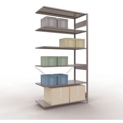 Schulte - Étagère de stockage Easy-Fix Galvanisée - 2500x1000x600mm - 6 tablettes - Charge 1300kg