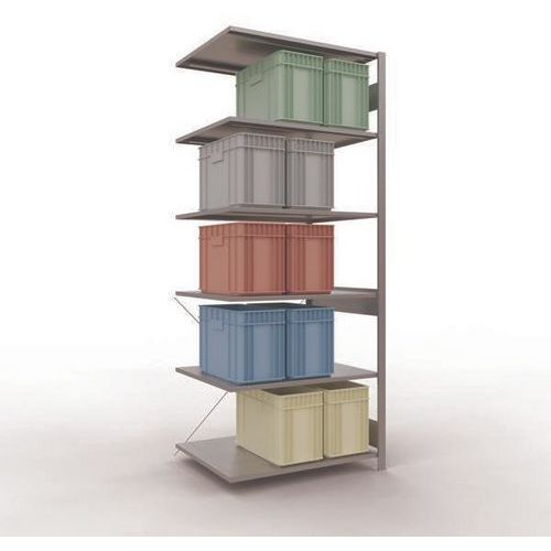 Schulte - Étagère de stockage Easy-Fix Galvanisée - 2500x1000x800 mm - Charge 1300 kg - 6 Niveaux - Robuste et Modulable