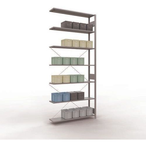 Schulte - Étagère de stockage Easy-Fix simple face - 3000x1000x300mm Galvanisée - 7 tablettes 150kg/tablette - Robuste et modulable