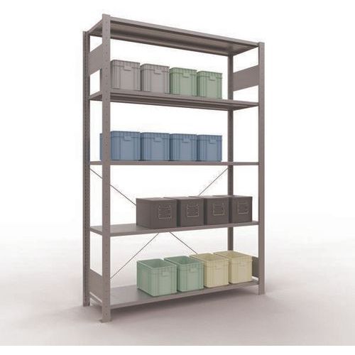 Schulte - Rayonnage Easy-Fix Départ - 2000x1300x400mm Galvanisé - 5 Tablettes Acier - Charge 1300kg