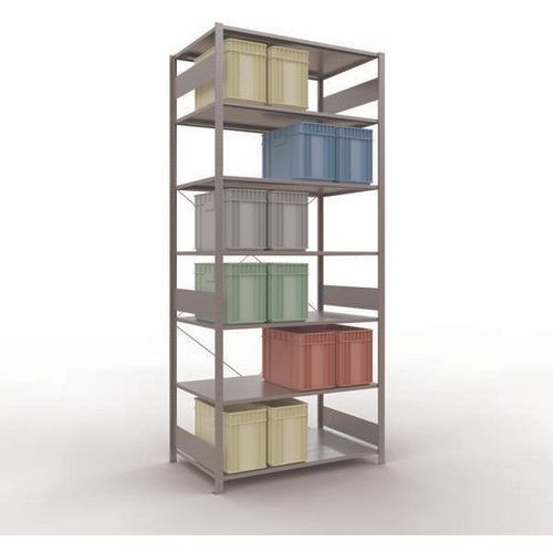Schulte - Rayonnage léger Easy-Fix Départ - Galvanisé 3000x1300x800mm - 7 tablettes 150kg/tablette - Robuste et modulable