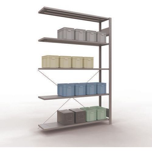 Schulte - Étagère Easy-Fix Simple Face 2000x1300x300mm Galvanisée - 5 Tablettes Acier - Charge 250kg/tablette - Robuste et Modulable