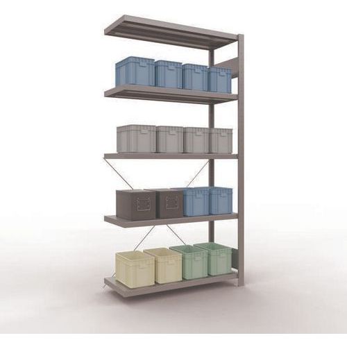Schulte - Étagère de stockage Easy-Fix galvanisée - 2000x1000x400 mm - 5 tablettes - Charge 250 kg/tablette - Robuste et modulable
