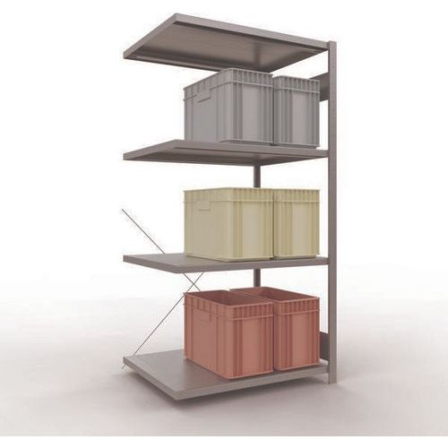 Schulte - Étagère de stockage Easy-Fix Galvanisée - 2000x1000x800mm - 5 tablettes - Charge 250kg/tablette - Robuste et Modulable