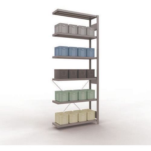 Schulte - Étagère Easy-Fix Simple Face Galvanisée - 2500x1000x300mm - 6 Niveaux - Charge 1800kg
