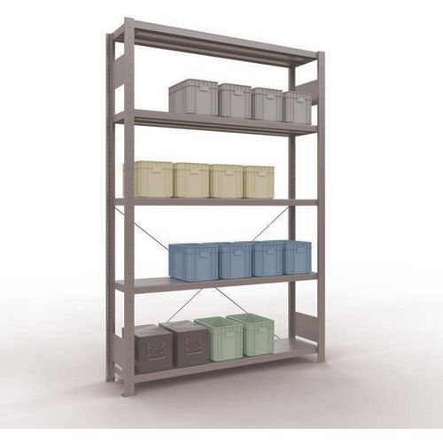 Schulte - Rayonnage Easy-Fix Départ - 2000x1300x300mm Galvanisé - 5 Tablettes Acier - Charge 1300kg