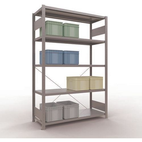 Schulte - Rayonnage léger Easy-Fix Départ - 2000x1300x500mm Galvanisé - 5 Tablettes Acier - Charge 1300kg