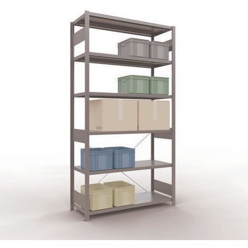 Schulte - Rayonnage Easy-Fix Départ - 2500x1300x500mm Galvanisé - Charge 1800kg - 6 Niveaux