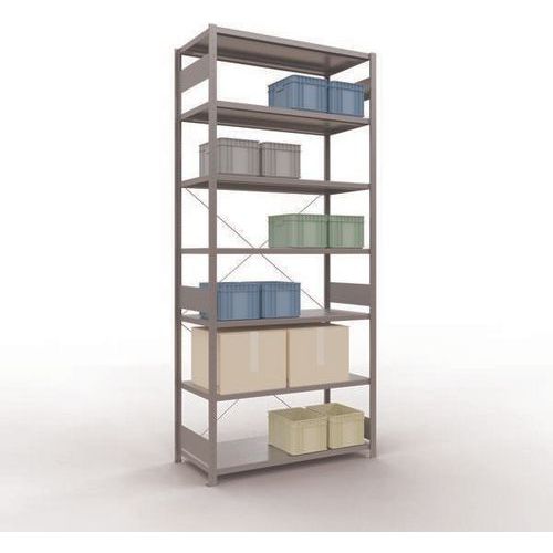 Schulte - Rayonnage Easy-Fix Départ - 3000x1300x600mm Galvanisé - 7 Tablettes Acier - Charge 2300kg