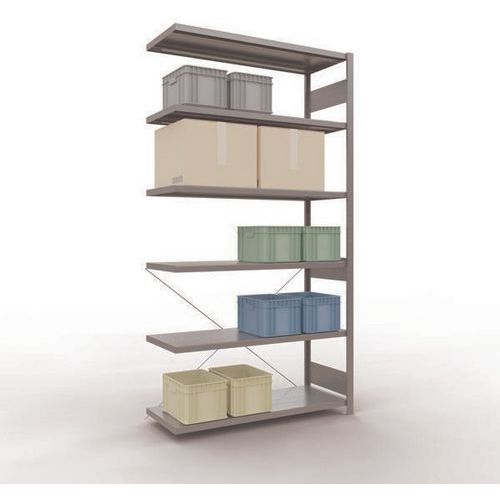 Schulte - Rayonnage Easy-Fix 2500x1300x500mm Galvanisé - 6 Niveaux - Charge 1800kg - Robuste et Modulable
