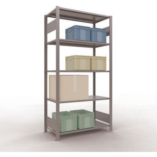 Schulte - Rayonnage Easy-Fix Double Face - 2000x1000x500mm Galvanisé - 5 Niveaux - Charge 1300kg