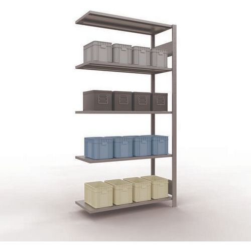 Schulte - Rayonnage Easy-Fix Double Face Galvanisé - 2000x1000x400mm - 5 Niveaux - Charge 150kg/Tablette
