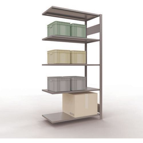 Schulte - Rayonnage Easy-Fix Double Face - 2000x1000x500mm Galvanisé - 5 Tablettes Acier - Charge 150kg/tablette