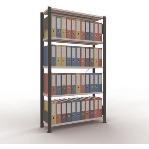 Schulte - Rayonnage Aristo-Clip Départ 1 Face - 1800x300x1000mm Gris - 5 Tablettes 85kg/tablette - Bureau