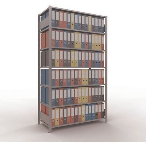 Schulte - Rayonnage de bureau Aristo-Clip Départ Double Face - 2300x1300x600mm - 7 Tablettes 150kg/tablette - Acier Zingué