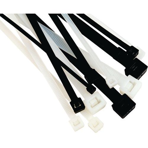 3M - Collier Serre Câble FS 200 D-C - Polyamide Transparent 200mm - Lot de 100 - Résistant et Durable