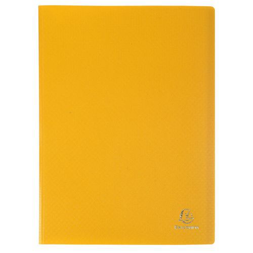 Exacompta - Classement et archivage - Reliure plastique A4 60 volets Jaune - 120 vues - Polypropylène Opaque - Recyclable