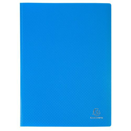 Exacompta - Reliure plastique A4 60 volets - Bleu - Opaque - 120 vues - Polypropylène - Recyclable