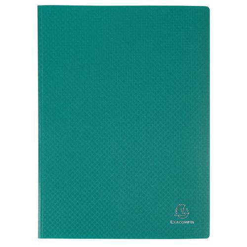 Exacompta - Reliure plastique 30 volets A4 Vert - Opaque - Polypropylène - Classement et archivage