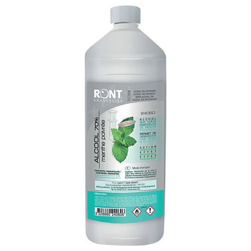 Bouteille 1 Litre D'alcool Isopropylique à Base De Menthe Poivrée