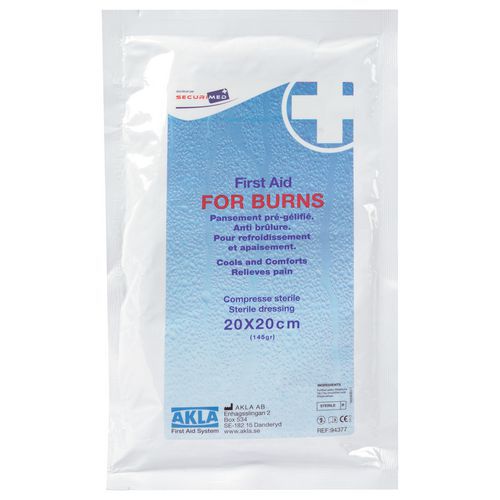 Compresse Gel Contre Les Brûlures Thermique Dimension 20x20 Cm