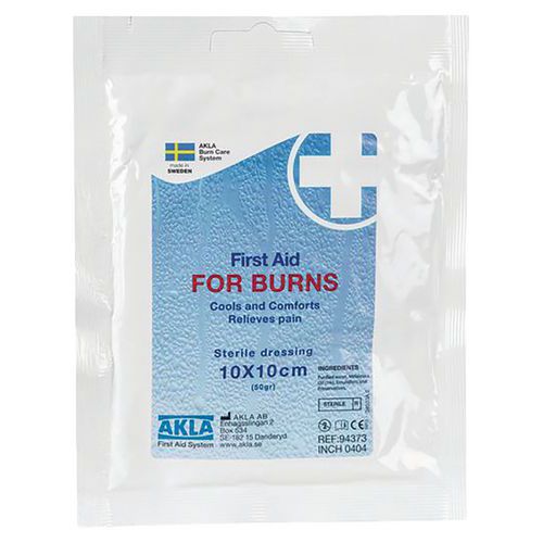 Compresse Gel Contre Les Brûlures Thermique Dimension 10x10 Cm