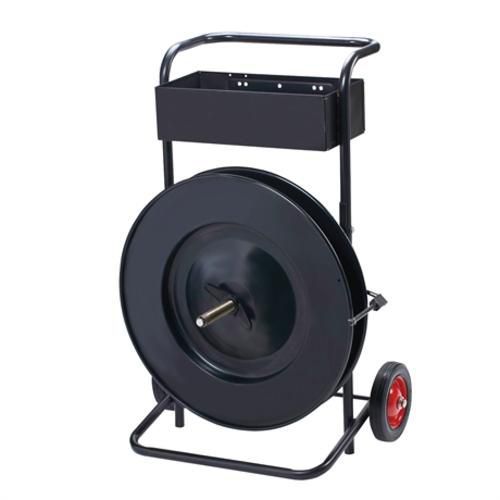 Stockman - Dévidoir mobile pour feuillard polyester ou acier - Rouge/gris - Robuste et pratique