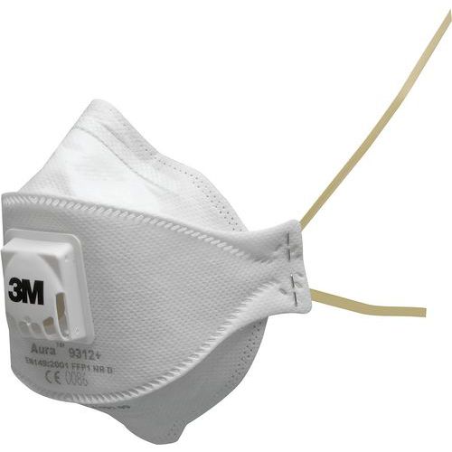 3m 10 Masque Antipoussière Auraâ„¢ Ffp1 Avec Soupape Série 9312+ - 3m 3M