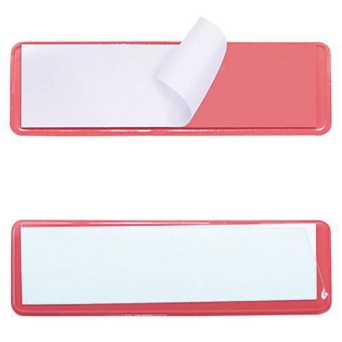 Etiquette Adhésif Sur Fond Rouge 30x100mm