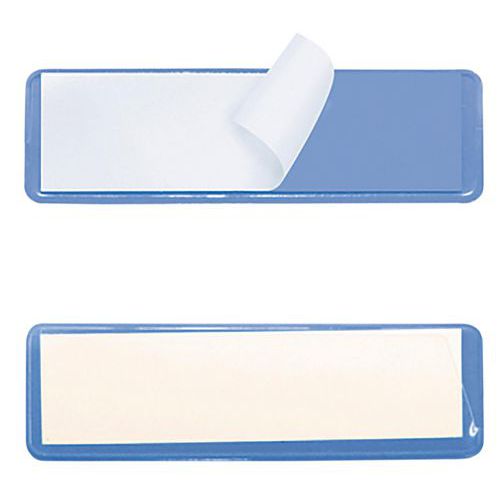 Etiquette Adhésif Sur Fond Bleu 30x100mm