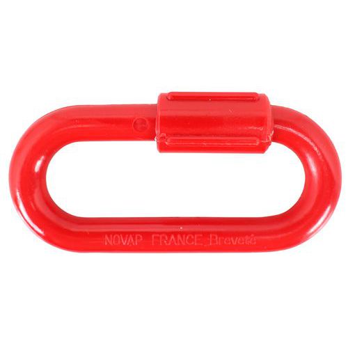 Novap - Maillon Rapide Rouge 10 mm Polyamide - Usage Parking - Résistant et Durable