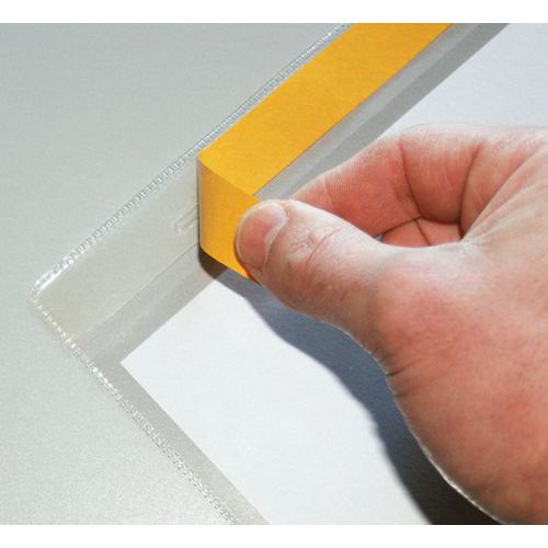 Pochette Porte Documents Transparent A7 Adhésive - Manutan
