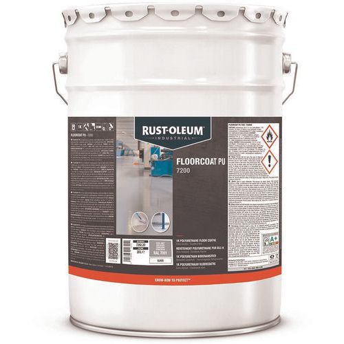 Lot de 2 - Floorcoat Pu 7200 Brillant 20l Gris Argent Ral7001