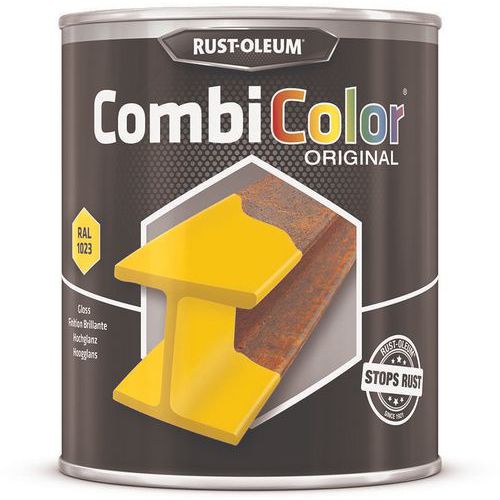 Rust-Oleum - Primaire Combicolor Original Brillant 750ml Jaune Signalisation Ral1023 - Anti-rouille et primaire - Intérieur/Extérieur