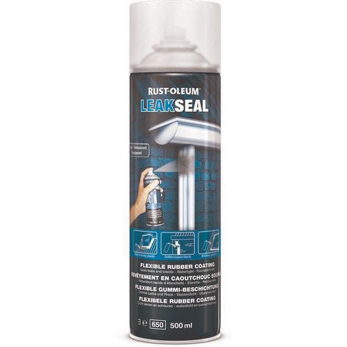 Rust-Oleum - Revêtement Caoutchouc Souple Leakseal 500ml Transparent - Joint Antifuite Toiture - Résistant et Durable