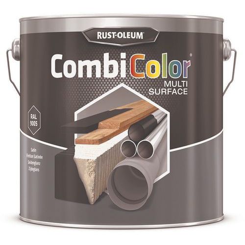 Rust-Oleum - Peinture CombiColor 2.5L Noir Foncé Satiné RAL9005 - Intérieur/Extérieur - Haute Couverture