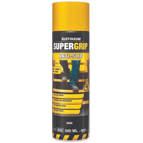 Rust-Oleum - Aérosol Anti-Dérapant Supergrip Jaune 500mL - Séchage Rapide 10 min
