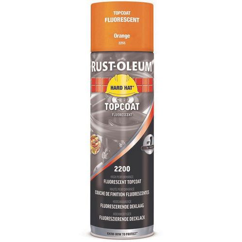 Rust-Oleum - Aérosol Peinture Finition Fluorescente Orange Fluo 500mL - Mat - Séchage Rapide 30min - Idéal Signalisation