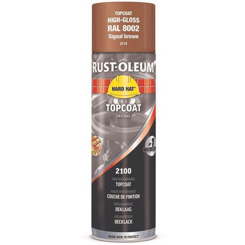 Rust-Oleum - Aérosol Peinture Industriel Brun Sécurité RAL8002 - Finition Brillante 500ml - Séchage Rapide