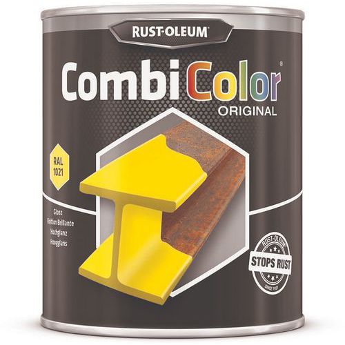 Rust-Oleum - Peinture CombiColor Original Jaune Colza RAL1021 - 0.75L - Intérieur/Extérieur Brillant